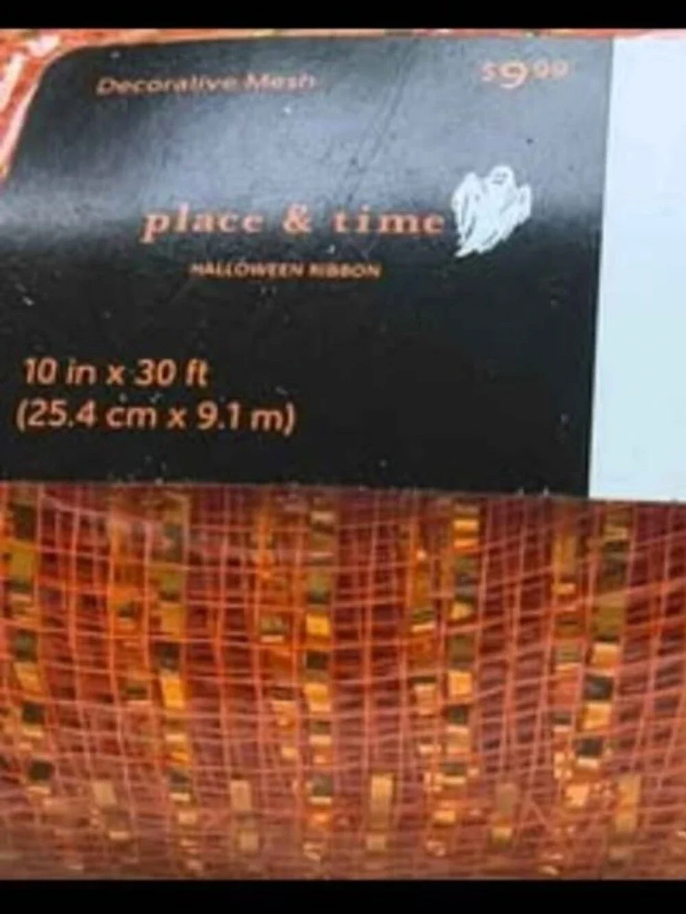 Place & Time Decorative Mesh (Orange Only). Set of 6.